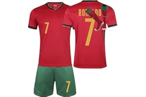 FTRGHNY Maglie da Calcio per Bambini Adulti 2025 Maglia Calcio Completo Magliette Completi Maglietta Completino Kit Allenamento Calcios Tuta T Shirt Pantaloncini e Calzini Antiscivolo