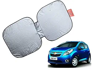 WolkomHome Car Windshield Sun Shade for Chevrolet Beat Type-1