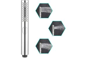 Cabezal de ducha, WEIDMAX Varilla de ducha de mano Cabezal de ducha de baño Baño Grifo de ducha redondo de 3 funciones Paño de ducha de spa de alta presión Lavador de pañales con boquilla de limpieza