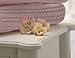 100% Luxury Soft Cotton Cellular Baby Blanket for Pram, Moses Basket or Crib and Travel in Blue Pink Cream or White (1 x Pink)
