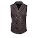Produktbild Herren Weste MEIbax Einreiher/Zweireiher mit Knöpfen Weste Anzugweste Gestreiftes Beiläufiges Gedrucktes Sleeveless Jacken britische Klage Weste Bluse(Kaffee,XXL)
