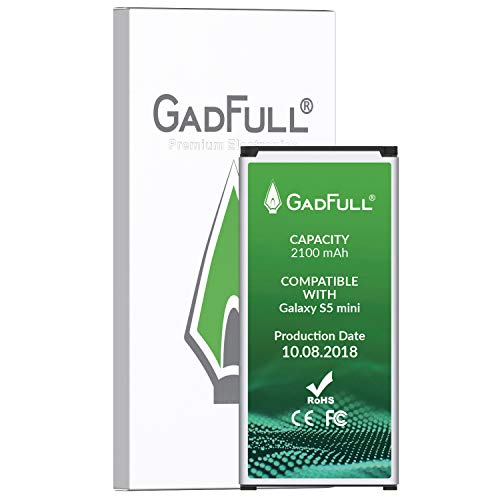 GadFull Batterie pour Samsung Galaxy S5 mini   Date de Production est 2018   correspond    d origine EB-BG800BBE   du mod  le SM-G800F   Duos SM-G800H   Parfait comme batterie de remplacement