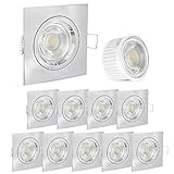 LICHTFARBE: Farbton neutralweiß mit 4000 Kelvin erzeugt ein sehr helles weißes Licht bei 5W (470 Lumen) - Ideal als Ersatz für 50W Halogen