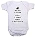 BABY GROW STAR TREK INSPIRED KEEP CALM... LIVE LONG AND PROSPER (0-3 UPTO 12LBS)