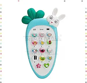 Tread Mall Electronic Learning 3D Digital Smart Mobile Phone with Touch Screen Feature, Radish Rabbit Mobile Phone with Sound and Light for Babies, Kids, Boys or Girls