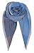 Produktbild Becksöndergaard Damen Schal Blau Vikkely Scarf Blue Halstuch Grob Kariert In Blautönen Baumwolle 200x100 cm