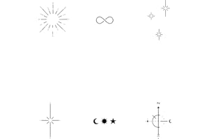 Inkster Tattoo - Set di tatuaggi astrologici | 6 tatuaggi temporanei con certificazione cosmetica europea - l'originale | impermeabile + vegano