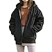 Produktbild i-uend 2019 Damen Mantel - Winter Damen Hoodie mit Kapuze Kapuzenjacke Kapuzenpullover - Sweatjacke Pullover Jacke für Winter/Herbst/Frühling