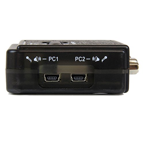 StarTech.com 2 Port USB KVM Switch Kit mit Audio und Kabeln – 2-fach USB VGA Desktop Umschalter inkl. Kabel - 7
