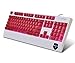 Produktbild GAOWE Spiel Tastatur Mechanische Feel PS/2 Runde Mund Wasserdichte Drei-Farben-Hintergrundbeleuchtung Wired Keyboard,Red