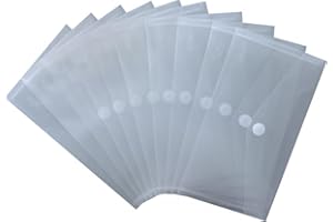 exxo by HFP Porte-documents avec fermeture Velcro DIN long, lot de 10 225 x 125 mm Transparent