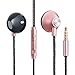 Price comparison product image Dewanxin In-Ear Headphones in Ear Bass Includes Microphone Control Wired 3.5 mm Headset for iPhone, Android, MP3 and so on Pink