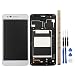Produktbild HYYT LCD Display + Touchscreen Digitizer für LG K8 2017 M200N MS210 US215 X240 X240H mit Frei Werkzeuge (Silber + Rahmen)