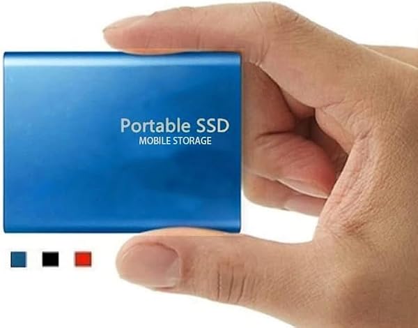 2023 External Hard Drive 2TB External Solid State Drive Portable USB 3.1 for PC Mac Desktop Chromebook (2TB, Blue) - 1