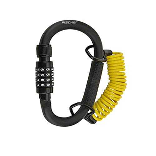 Price comparison product image Fischer Fahrrad Karabinerschloss mit Spiralkabel
