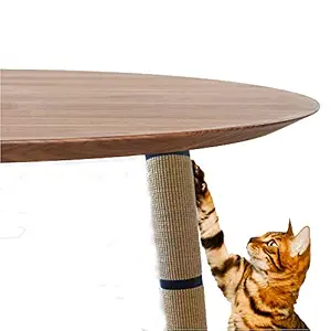 Mats Avenue Cat Scratch and Claw Post Made of Sisal Fabric with Hook and Loop Tape for attaching and Protecting Furniture and Sofas from Cat Scratching 26 X60 cm