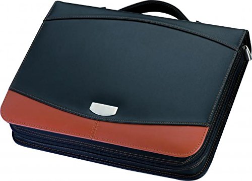 Preisvergleich Produktbild AKTENMAPPE, Ringbuchmappe, schwarz / braun (KRÜ_29075)