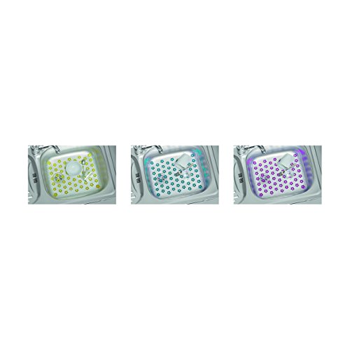 WENKO 2004030100 Spülbeckeneinlage Fleurelle Transparent Pink – Blütenmuster, Kunststoff, Pink - 3