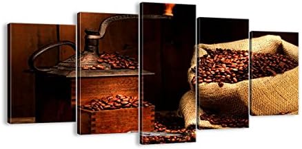 Canvas Picture - 5 Piece - Total size: Width 63"(160cm), Height 33,5"(85cm) wall art print - Completely framed - Ready to Hang - multi panel - five 5 Part Panels - photo no. 2163 - EA160x85-2163