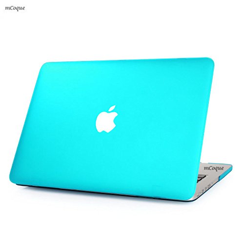 Matt Notebookhülle / schützen Koffer für MacBook Pro 13 Zoll mit Retina-Display (Modell A1502 / A1425 ohne DVD-Player) - Türkis (Mit einem kostenlosen europäischen Version transparenten Tastaturschutz Haut)