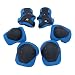 Produktbild DoMyfit Kinder Helm Knieschoner Kleinkind Helm Kinder Fahrrad Skateboard Helm Jugend Hoverboard Radfahren Roller Rollerblade Schutzausrüstung Helme, Blue Pads Set
