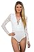 Produktbild New Damen Weiß Spitze crissccross Hals Teddy Body Dessous Hochzeit Monokini Gymnastikanzug Teddies Größe M UK 12-14 EU 40-42