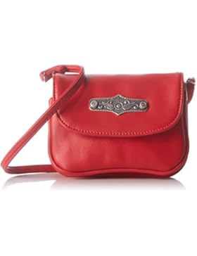 Lady Edelweiss Damen Trachtentasche Umhängetasche, Rot (Rot), 7 x 15 x 16 cm