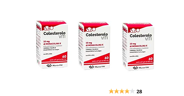 3 x OMEGA 3 COLESTEROLO MARCO VITI 180 PERLE CON OMEGA 3 E RISO ROSSO  MONOCOLINA : Amazon.it: Alimentari e cura della casa