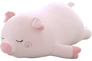 LICHENGTAI Maiale Gigante Peluche Giocattoli Animale, 60CM Creativo Maiale Peluche Giocattoli Peluche Maiale Simpatico Maialino, Super Soft Come i Cuscini Giocattoli per Neonati, Bambini Natale Capodanno