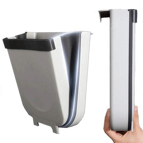 IXVXI Poubelle Pliante fixée au Mur, Poubelle Suspendue Poubelle Pliable pour Armoire de Cuisine Porte tiroir Chambre Chambre dortoir Poubelle de Voiture
