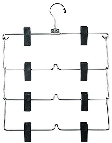 Honey Can Do CHR 4Tier Skirt Hangers, Chrome