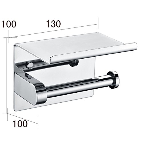 Aothpher- Toilettenpapierhalter aus hochwertigem Edelstahl 304,Chrom-Finish, Rollen Toilettenpapier Regal im Badezimmer … - 5