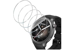 HidWee 4 Pièces Verre Trempé Compatible avec Amazfit Balance, 9H Dureté sans Bulles Protection Décran Anti-Huile/Anti-Rayures pour Amazfit Balance [Transparent]