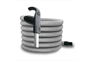 STAKORR Tubo Flessibile da 9 Metri per Aspirapolvere Centralizzato - Compatibile con Aertecnica Tubò, Duovac, Disan e Sistem Air - Con Interruttore ON-OFF sull'Impugnatura