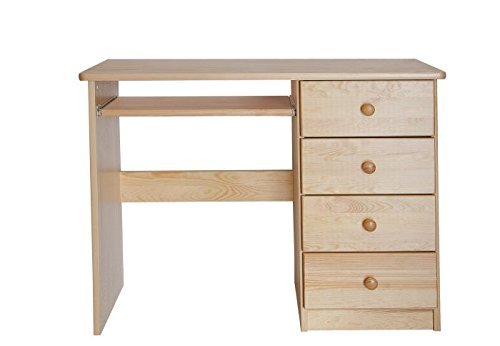 Schreibtisch Kiefer massiv Vollholz natur Junco 191 - Abmessung 75 x 100 x 55 cm Schreibtisch Kiefer massiv Vollholz natur Junco 191 - Abmessung 75 x 100 x 55 cm