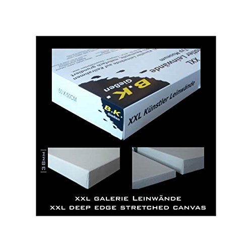 4 DEEP EDGE LEINWÄNDE AUF KEILRAHMEN 100 x 100 cm von XTRADEFACTORY Leinwand Künstler Malereibedarf