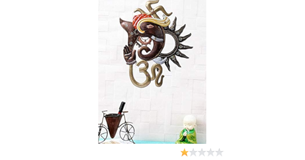 Buy Karigaari India Decorative Aum Ganesha Wall Hanging Showpiece With Studded Diamonds I Ganesha Wall Hanging Art I Ganesha Showpiece I Ganesha Wall Decor Online At Low Prices In India Amazon In
