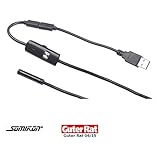 Verstärktes Schwanenhals-Kabel zum leichten Navigieren, Länge: 160 cm • Bildwinkel 66° • Interpolierte Auflösung am PC: 1280 x 480 Pixel • 6 stufenlos dimmbare LEDs zur Ausleuchtung • Werkzeuge für Endoskop-Spitze: Magnet, Haken und Spiegel, helfen beim Bergen von Schlüsseln, Ringen u.v.m. • Maße Kamerakopf (L x Ø): 40 x 7,3 mm, Kabellänge: 1,6 m, Gewicht: 55 g