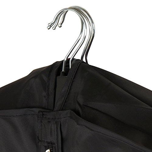 Atmungsaktiver Nylon Kleidersack Für Mehrere Kleidungsstücke – Schwarz – 112 cm – Hangerworld - 2