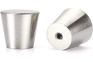 goldenwarm 20 Stück Schrankknöpfe Silber Möbelknöpfe Gebürstet Edelstahl Vintage Schubladenknöpfe Kommode Küchengriffe Edelstahl Möbelknöpfe Kinder