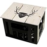 Geschenkidee Bierkastensitz Sitzauflage Hocker mit Motiv Geweih