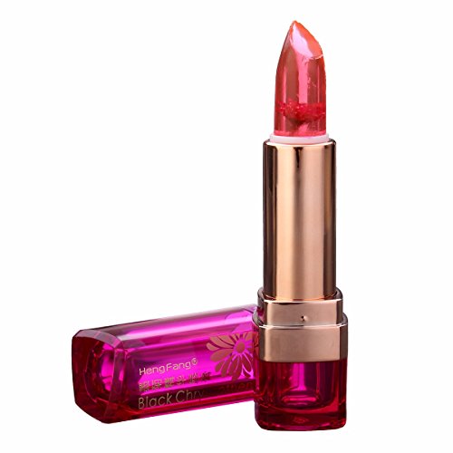 Jelly Lippenstift, LuckyFine Blumen Jelly Lippenstift Magie Farbe Wechselnden Lipstick Lip Gloss Moisturizing Pfirsich - 5