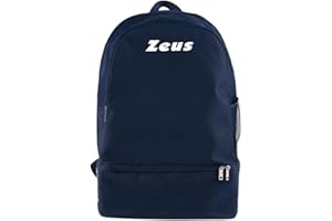 ETOILE Zaino Start per Zeus Sport Tasca Principale Relax Allenamento Fitness Palestra Borsone Zaini Zainetti Scomparto Inferiore Boxe Calcio Calcetto Fondo Rigido (Blu, H 50 x L 33 x P 23 cm)