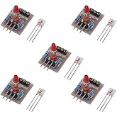 ARCELI 5pcs Laser Sensor Module Non-Modulator Tube Laser Receiver Detection Module Relay Switch 5V for Arduino