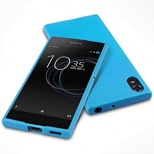 Sony Xperia XA1 Funda Protectiva de Silicona Gel TPU estrecha - Azul Claro s  lido acabado mate