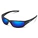 Produktbild Duduma Tr8116 Polarisierter Sport Sonnenbrille für Herren und Damen Ski Fahren Golf Laufen Radsport Superleichtes Rahmen (Schwarz Matt Rahmen mit Blau Linse)