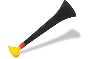 FUN FAN LINE - Pack 3 Corno di plastica/Vuvuzela Horn. Strumento Accessorio per Feste calcistiche e Sportive. Trombetta d'Aria rumorosa per l'animazione.