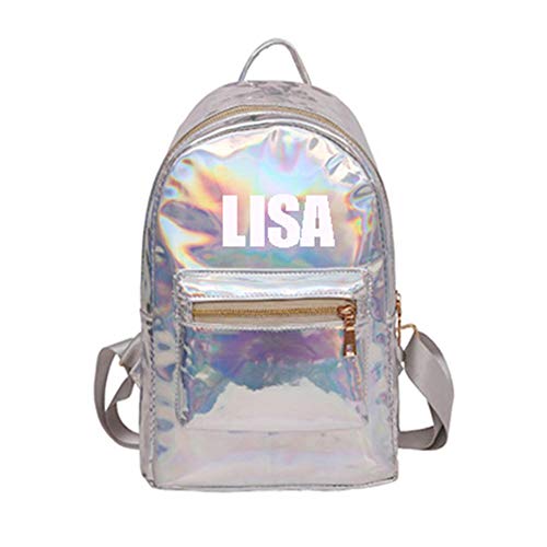 Daxoon BLACKPINK Laser Backpack School Bags Girl Leather Backpacks Casual Student Rucksack