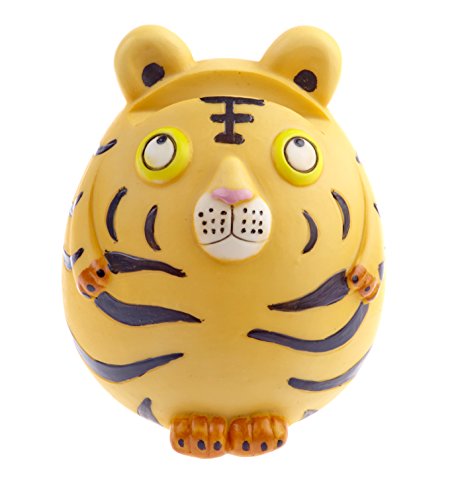 by-Bers Brillenhalter Serengeti- Design Zebra, Löwe, Tiger, Pink Panther, Nashorn, Nilpferd handbemalt, lustig, für Kinder und Junggebliebene (Tiger) - 2