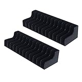 Pudincoco TNS-857 2PCS Lightweight Game Card Box Storage Stand CD Disk Holder Video Games Accessories For Nintendo Switch(Color：black)